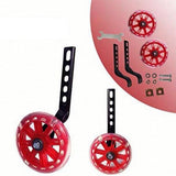 Bicycle Parts: 1220 Inch Bike Training Wheels Flashing PVC Silent Stabilizer Auxiliary Support - Black