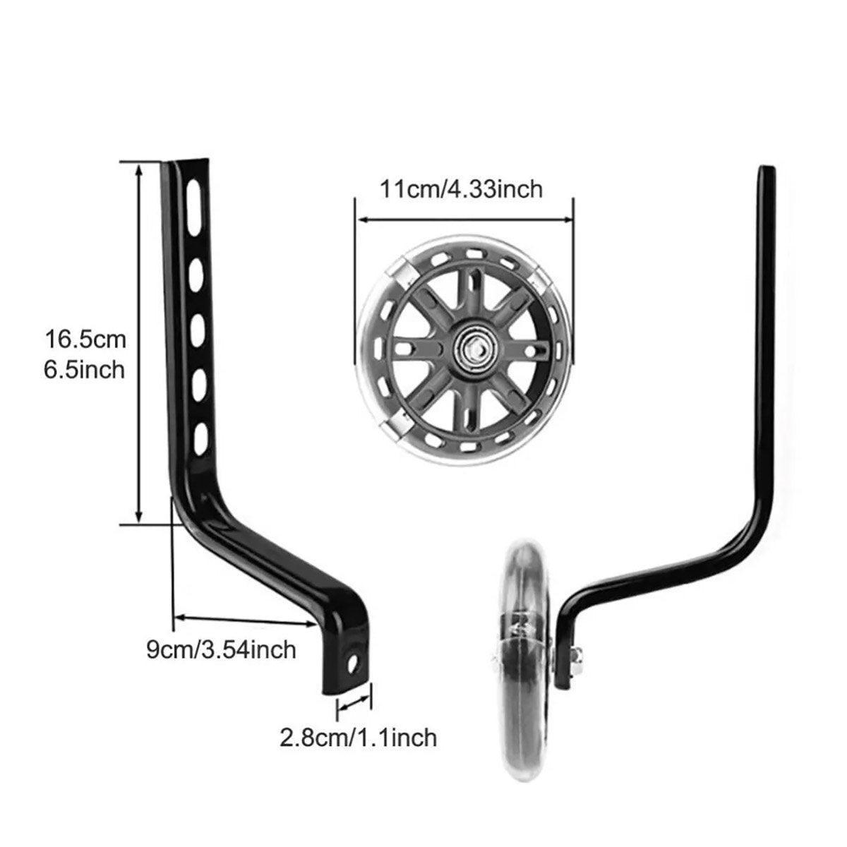 Bicycle Parts: 1220 Inch Bike Training Wheels Flashing PVC Silent Stabilizer Auxiliary Support - Red