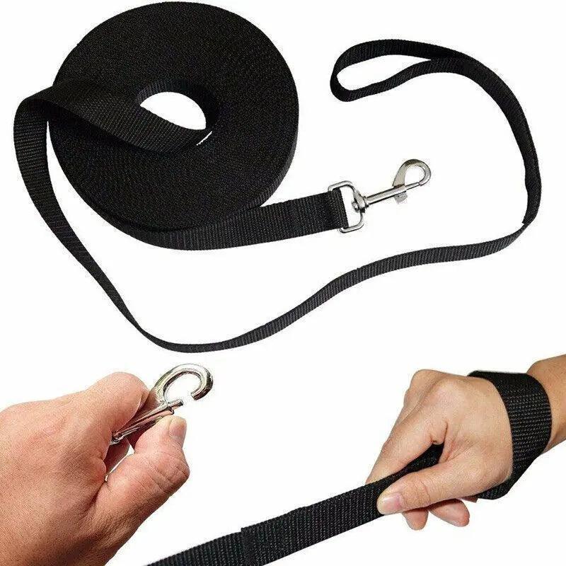 Pet Grooming Supplies: 50Ft/15M Long Dog Lead Pet Puppy Leash Training Obedience Recall Walk Tracking - Red