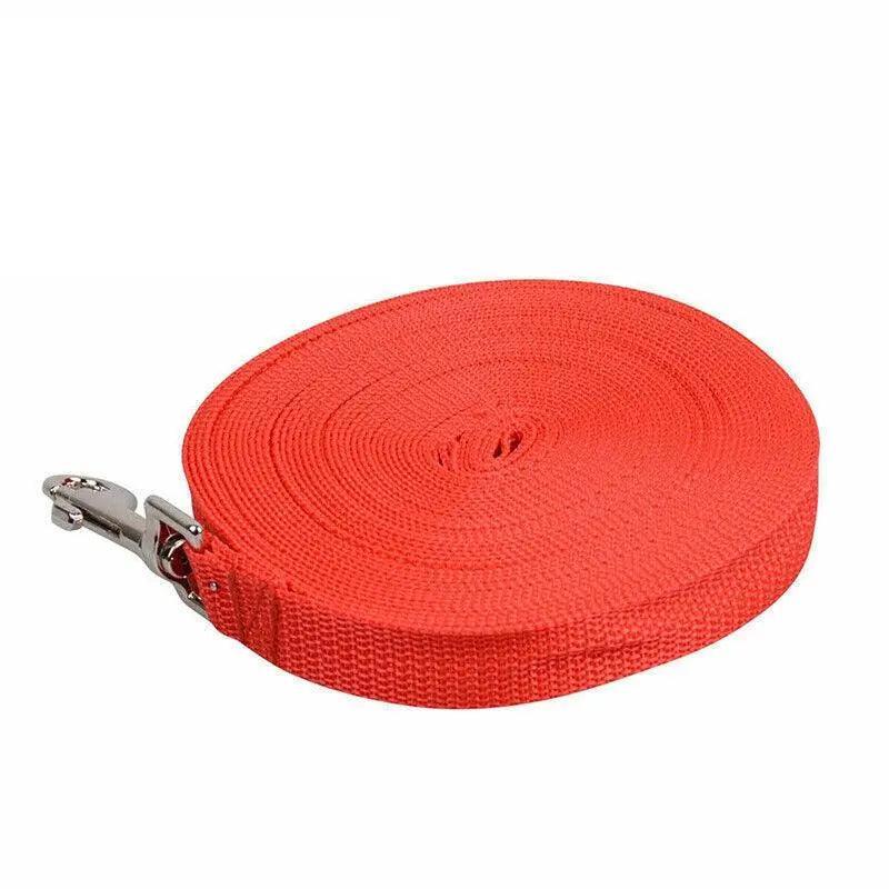 Pet Grooming Supplies: 50Ft/15M Long Dog Lead Pet Puppy Leash Training Obedience Recall Walk Tracking - Red