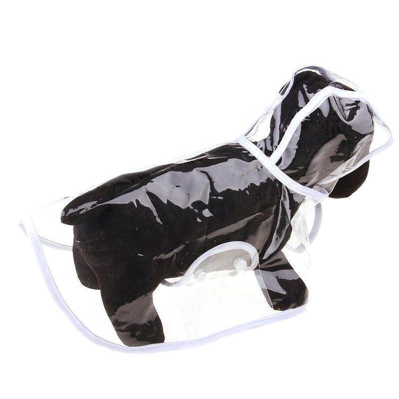 Dog Apparel: Puppy Waterproof Pet Dog Raincoat Jacket Clothes Vest Rain Coat Outdoor Hoodies White - L