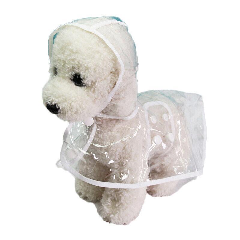Dog Apparel: Puppy Waterproof Pet Dog Raincoat Jacket Clothes Vest Rain Coat Outdoor Hoodies White - M