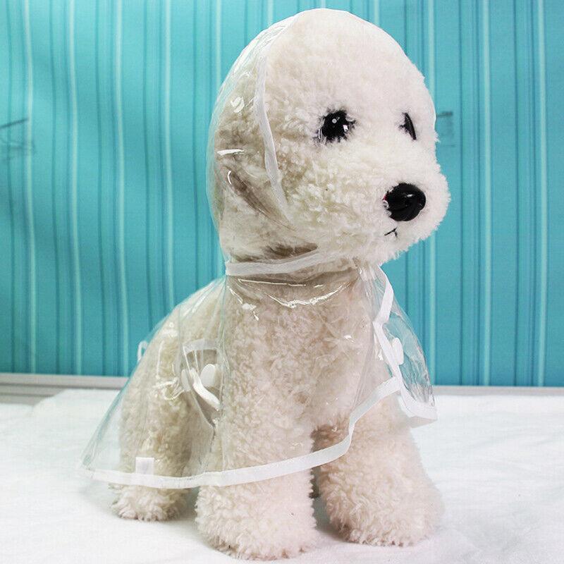 Dog Apparel: Puppy Waterproof Pet Dog Raincoat Jacket Clothes Vest Rain Coat Outdoor Hoodies White - S