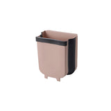 9L Hanging  Bin Wall Mounted Folding Waste Bin Kitchen Dining Cabinet Trash Can - White