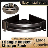 Shower Accessories: Single Tier Triangle Bathroom Shower Shelf Organizer Rack Wall Mounted Storage