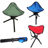 Camp Furniture: Folding Portable Beach Chair Fishing Stool Outdoor Lightweight Camping Chair - Blue