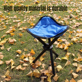 Camp Furniture: Folding Portable Beach Chair Fishing Stool Outdoor Lightweight Camping Chair - Blue