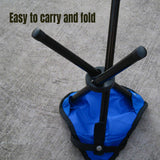 Camp Furniture: Folding Portable Beach Chair Fishing Stool Outdoor Lightweight Camping Chair - Blue