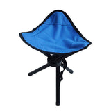 Camp Furniture: Folding Portable Beach Chair Fishing Stool Outdoor Lightweight Camping Chair - Blue