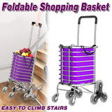 Packing Organisers: Folding Vegetable Basket Trolley Small Trailer Grocery Shopping Pulling Cart