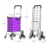 Packing Organisers: Folding Vegetable Basket Trolley Small Trailer Grocery Shopping Pulling Cart