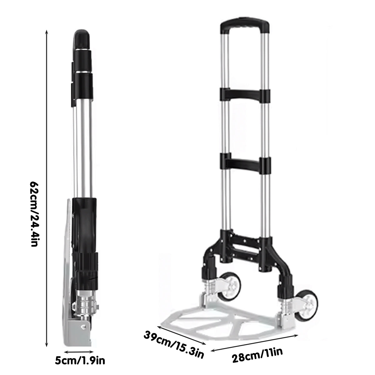 Hand Tools: Folding Hand Trolley Cart Heavy Duty Utility Truck Portable Pull Wagon Trailer