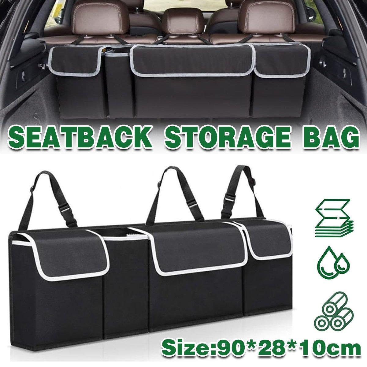 Automotive Decor: Car Trunk Seatback Storage Bag Multifunctional Organizer for Vehicle Accessories