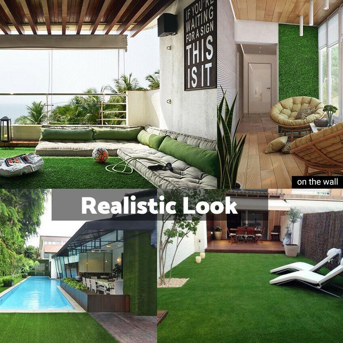 Artificial Grass Turf Roll 2m x 5m (10sqm), 15mm Pile, Green, 1 Roll