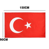 Outdoor Decorations & Lights: Large Turkey Turkish Flag Heavy Duty Outdoor 90 X 150 CM - 3ft x 5ft