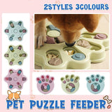 Dog Toys: Dog Treat Dispenser Food Puzzle Toy Interactive Training Feeder Pet Supply Bowl - Claw-Pink