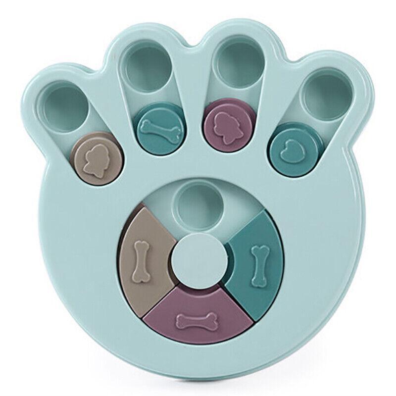 Dog Treat Dispenser Food Puzzle Toy Interactive Training Feeder Pet Supply Bowl - Hexagon-Pink