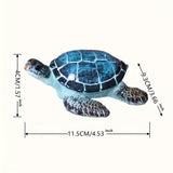 Aquarium Decor: Resin Sea Turtle Aquarium Ornament Underwater Decor for Home and Fish Tank Use