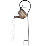 Other Outdoor Lights: Solar Led Watering Can String Light Outdoor Garden Art Waterfall Lamp Decoration - Style A: Shower + Lamp