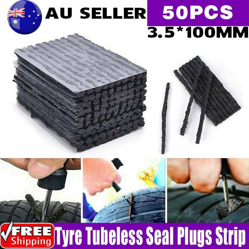 Automotive Repair & Speciality Tools: 50× Tyre Repair Plugs Car Tire Puncture Recovery Tyre Tubeless Seal Plugs Strip