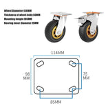 Furniture: 4pcs 6inch Heavy Duty Swivel Caster Wheels 150mm 1000kg Load 2 with Brakes