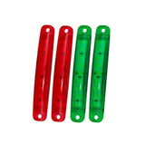 Boating Accessories: 4PCS Marine LED Navigation Strip Lights Red and Green Waterproof 1224V Compatible