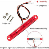Boating Accessories: 4PCS Marine LED Navigation Strip Lights Red and Green Waterproof 1224V Compatible