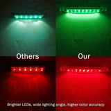 Boating Accessories: 4PCS Marine LED Navigation Strip Lights Red and Green Waterproof 1224V Compatible