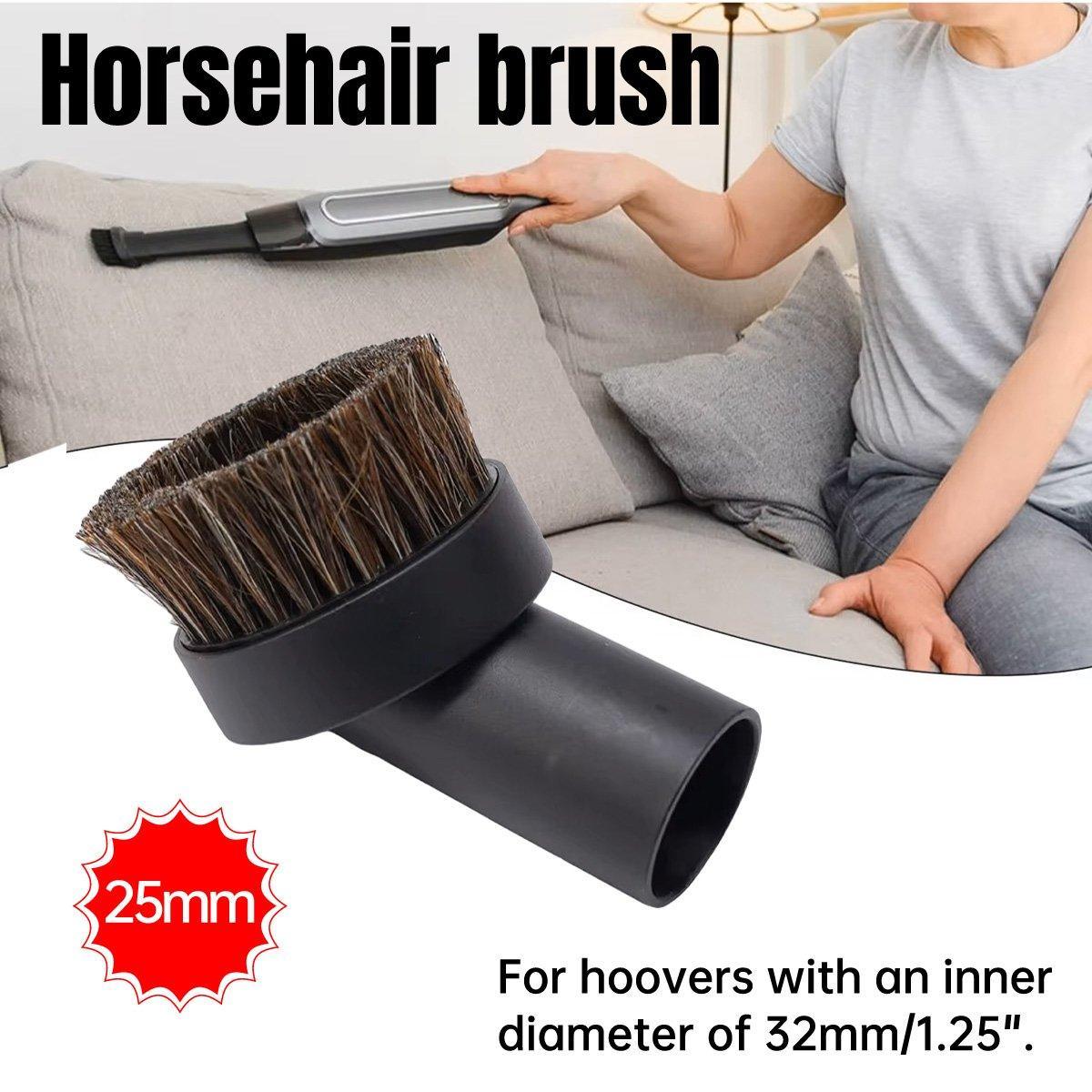 Pet Grooming Supplies: Vacuum Cleaner Accessories Horsehair Brush 25mm Replacement Tool for Deep Clean