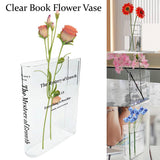 Other Wedding Decorations: Transparent Book Vase Flower Holder Acrylic Decorative Table Display Stand