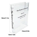 Other Wedding Decorations: Transparent Book Vase Flower Holder Acrylic Decorative Table Display Stand