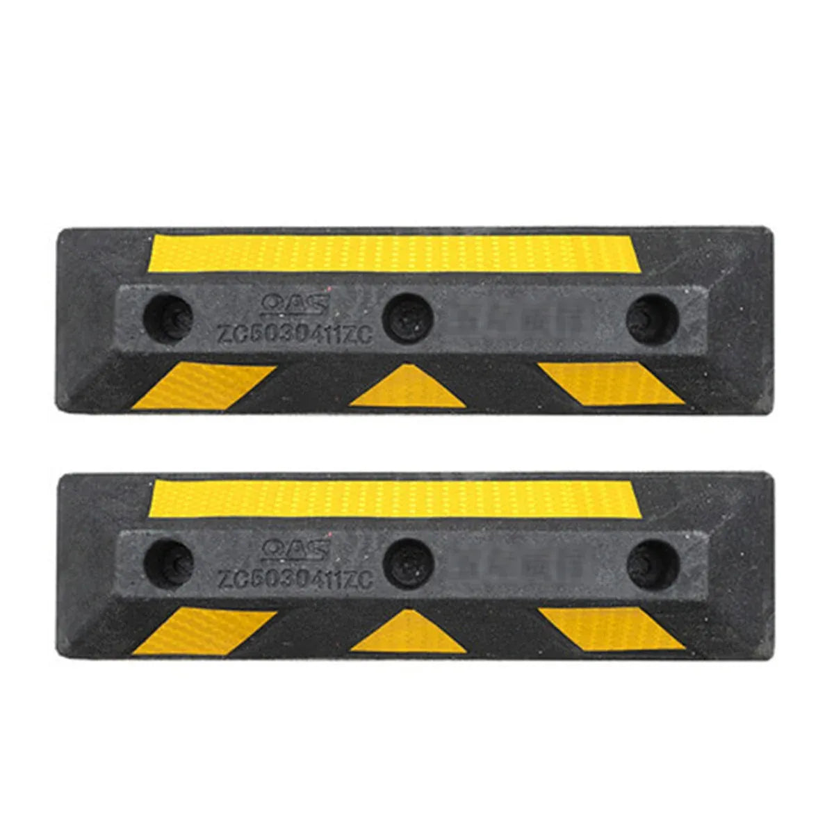 2PCS Rubber Parking Curb Wheel Stop for Driveway and Car Park