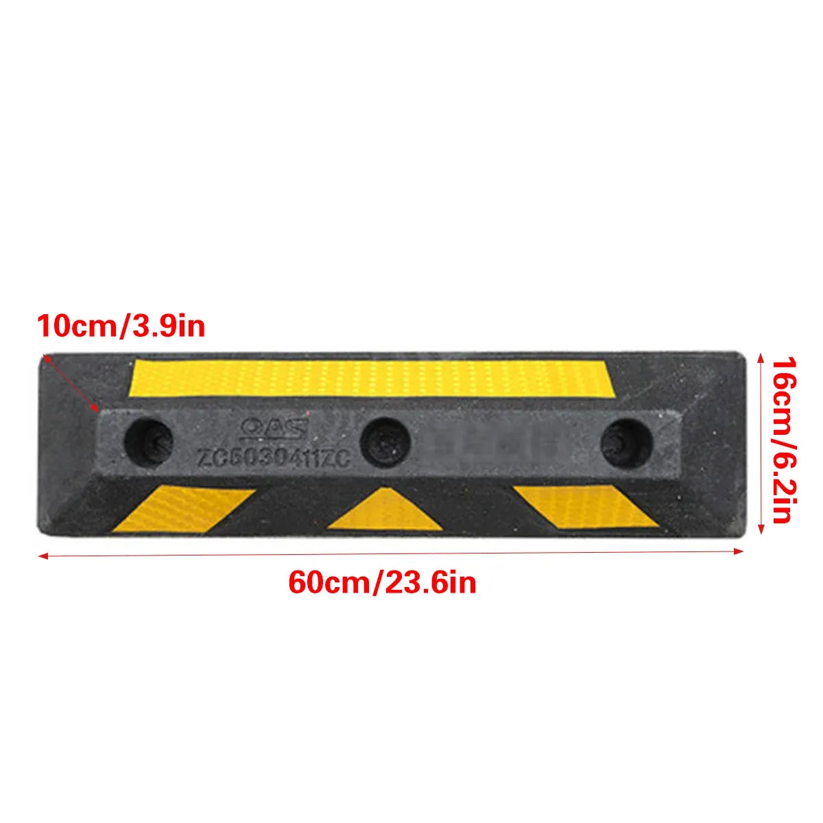 2PCS Rubber Parking Curb Wheel Stop for Driveway and Car Park