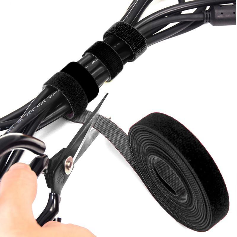 Tape: 10/20/50M Hook&Loop Heavy Duty Strap Reusable Cable Ties Grip TV Tidy Organizer - 10M-20mm