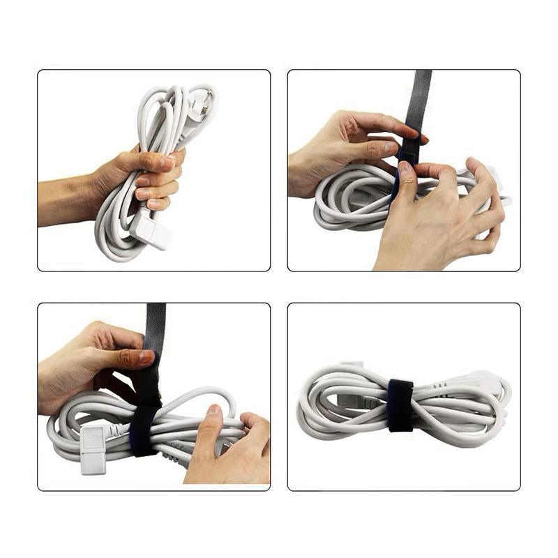 Tape: 10/20/50M Hook&Loop Heavy Duty Strap Reusable Cable Ties Grip TV Tidy Organizer - 10M-20mm