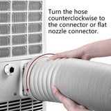 Air Conditioner Accessories: Portable Air Conditioner Exhaust Hose 13/15cm Extendable Vent Pipe PP Steel Wire - 2m x 15cm