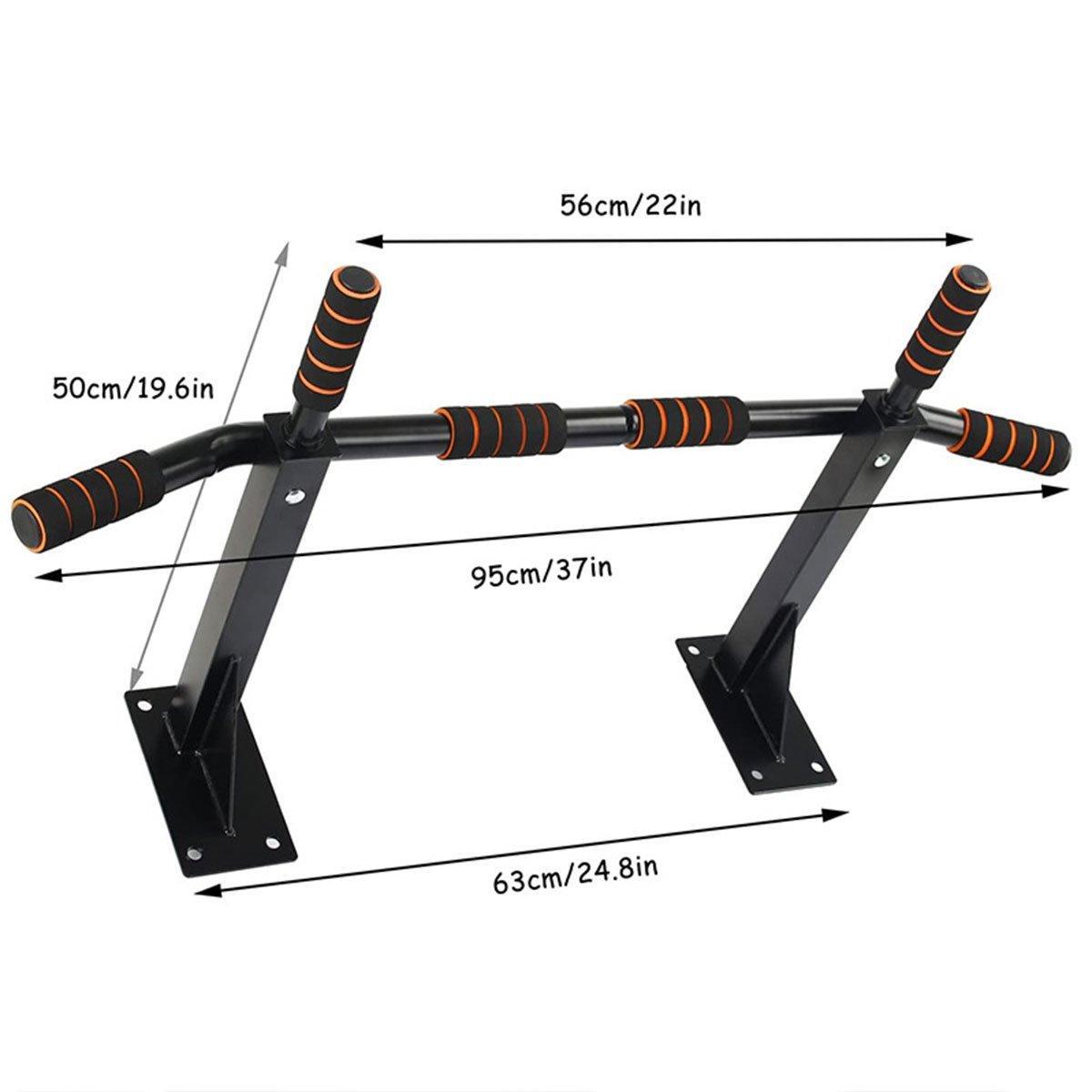Gym Equipment & Accessories: Wall Mounted Pull Chin Up Bar Home Gym Training Workout Dip Bar Exercise Fitness