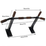 Gym Equipment & Accessories: Wall Mounted Pull Chin Up Bar Home Gym Training Workout Dip Bar Exercise Fitness