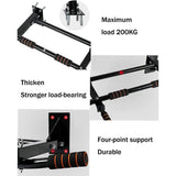 Gym Equipment & Accessories: Wall Mounted Pull Chin Up Bar Home Gym Training Workout Dip Bar Exercise Fitness