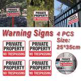 Security Cameras & Accessories: 4PCS Reflective Surveillance Warning Signs Metal Security Camera Notice Durable