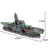 Aquarium Decor: Aquarium Shipwreck Ship Fish Tank Resin Sunken Ship Fishing Hiding Pot Decor