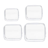 Cosmetic & Toiletry Bags: 4pcs Durable PVC Cosmetic Bags Easy to Clean Multiple Sizes and Colours 9 Shades - 4pcs-Barbie-Pink