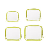 Cosmetic & Toiletry Bags: 4pcs Durable PVC Cosmetic Bags Easy to Clean Multiple Sizes and Colours 9 Shades - 4pcs-Barbie-Pink