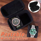 Storage Boxes: Two Card Portable Watch Organizer Box Storage Case for Watches and Straps
