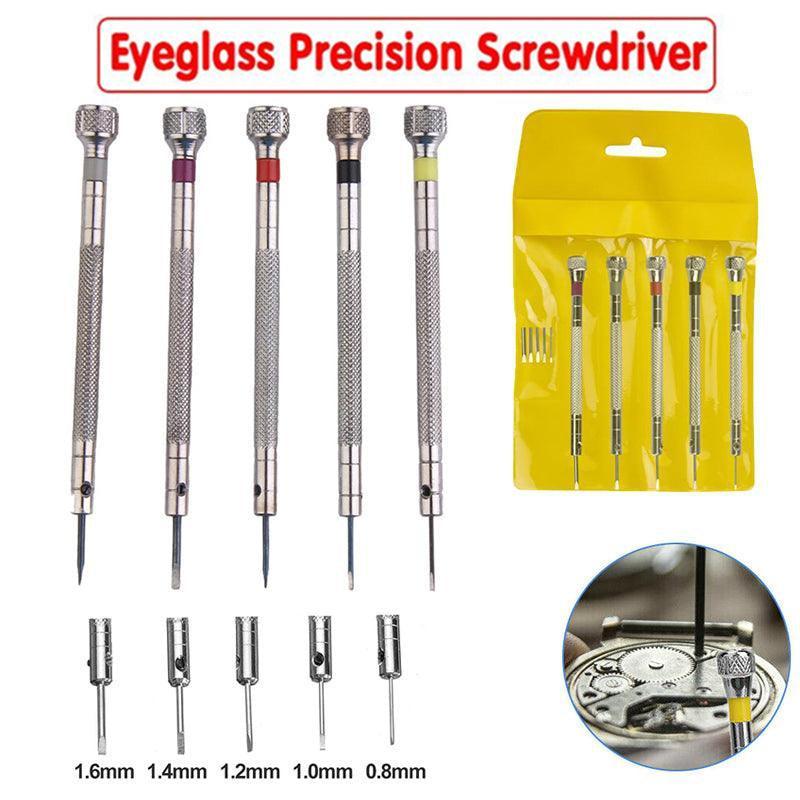Men's Watches: 5X Precision Screwdriver Eyeglasses Watch Jewelry Watchmaker Repair Tool Set