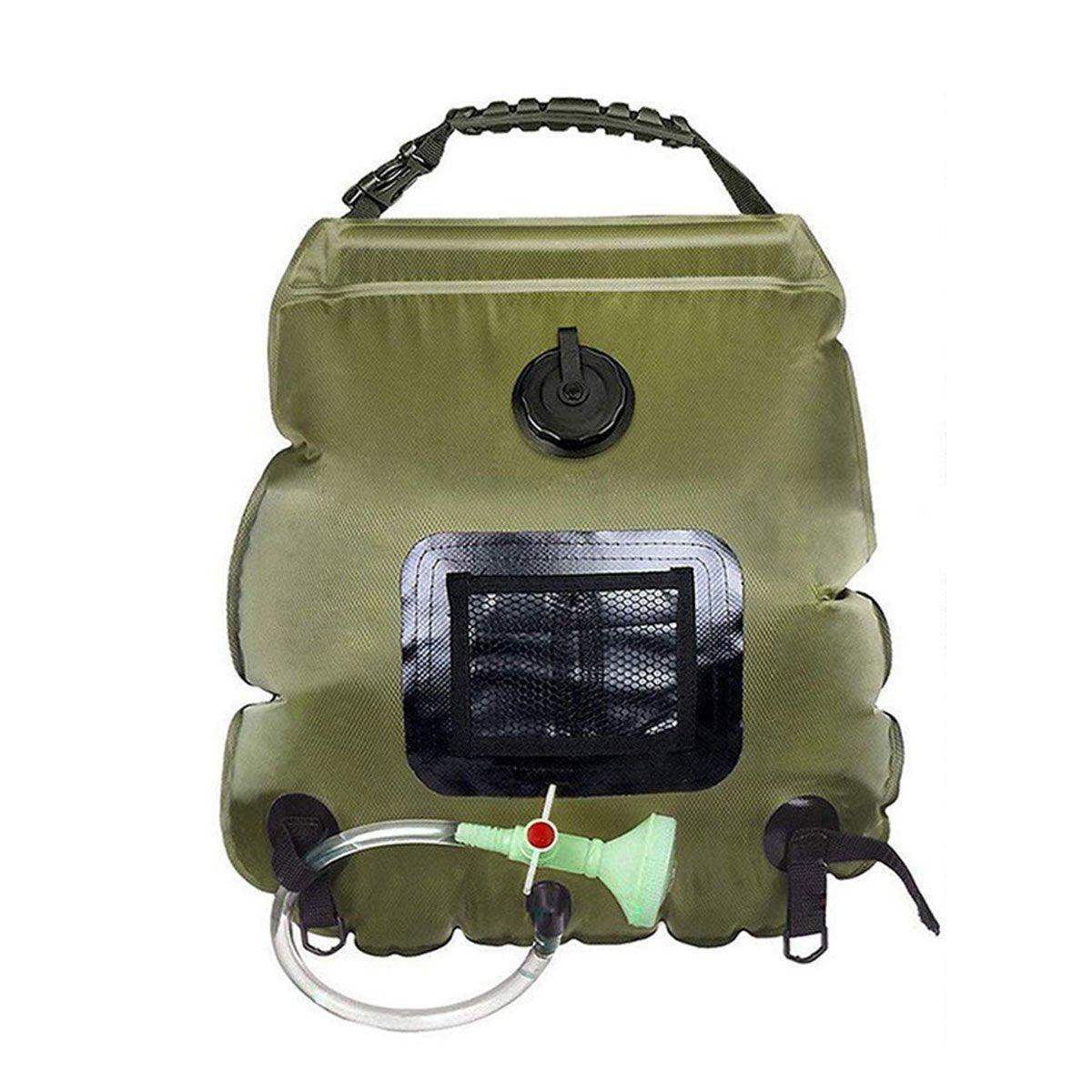 Camping Appliances: 20L Camp Shower Bag Solar Heat Water Pipe Portable Camping Hiking Travel Outdoor