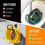 Garden Hoses: Garden Patio Storage Hooks Heavy Duty Hose Holder Organiser Wall Mount Hooks