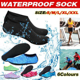 Women's Sneakers & Sports Shoes: Unisex Water Shoes Slip On Aqua Socks Swim Surf Diving Yoga Exercise Reef Shoes - Blue-XL