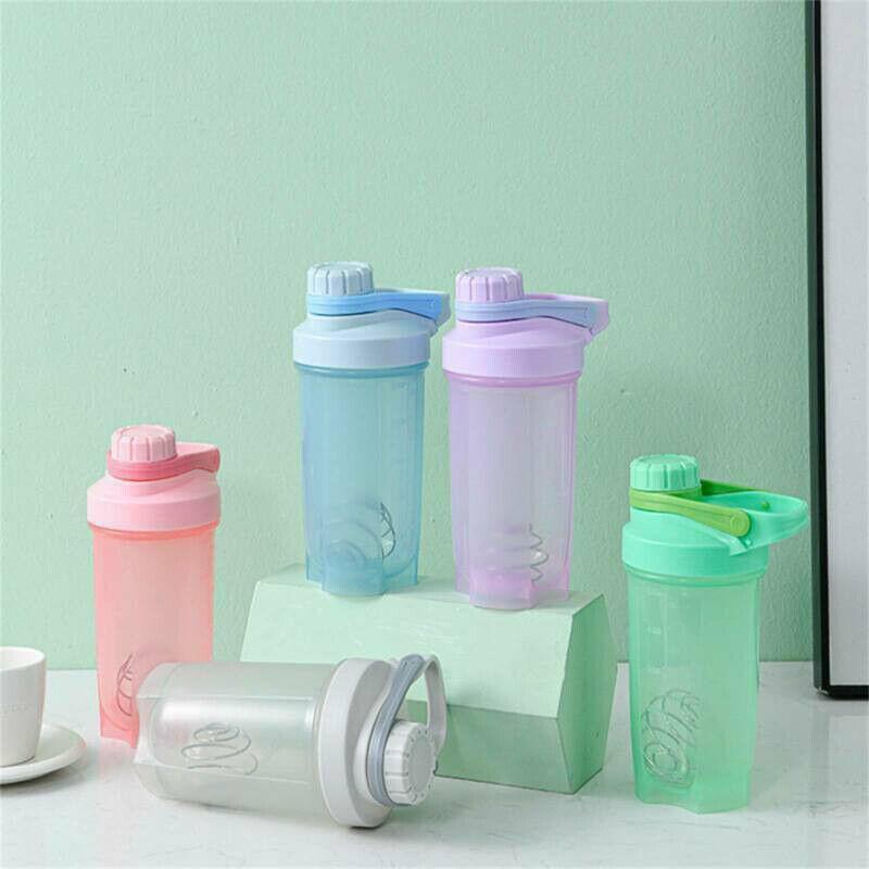 Novelty Gifts: 500ml Protein Powder Shake Ball Bottle Sport Mixer Shaker Mixing Drinking Cup - Pink
