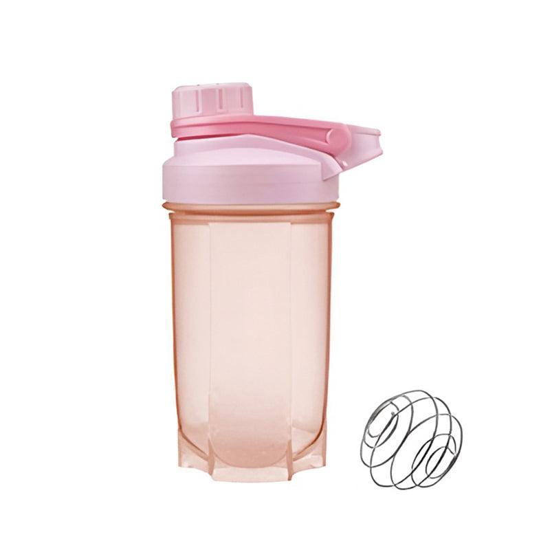 Novelty Gifts: 500ml Protein Powder Shake Ball Bottle Sport Mixer Shaker Mixing Drinking Cup - Pink